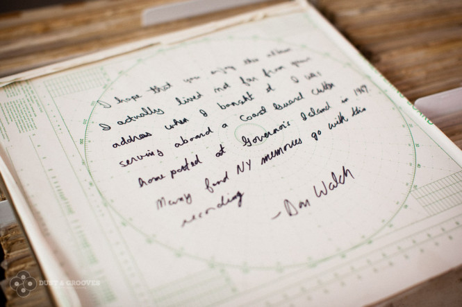 A note from the seller told about when he bought the album while serving in the Coast Guard in 1969.