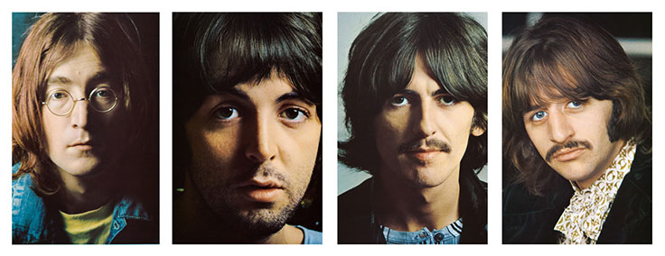 A Beatles tagjai a Fehér album felvételének idején