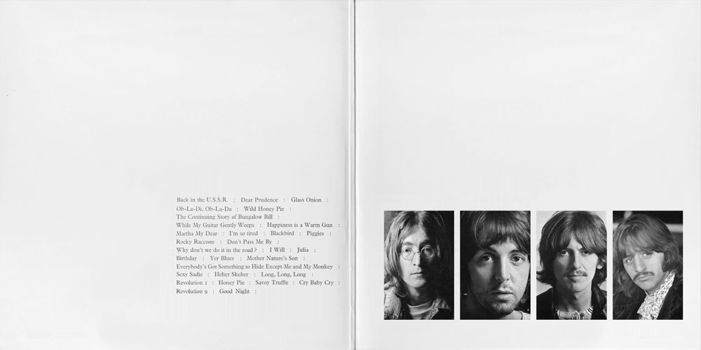 — Richard Hamilton's inter gatefold design for <em>The Beatles</em> album.